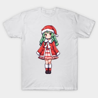 Cute Anime Chirstmas Girl T-Shirt